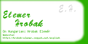 elemer hrobak business card